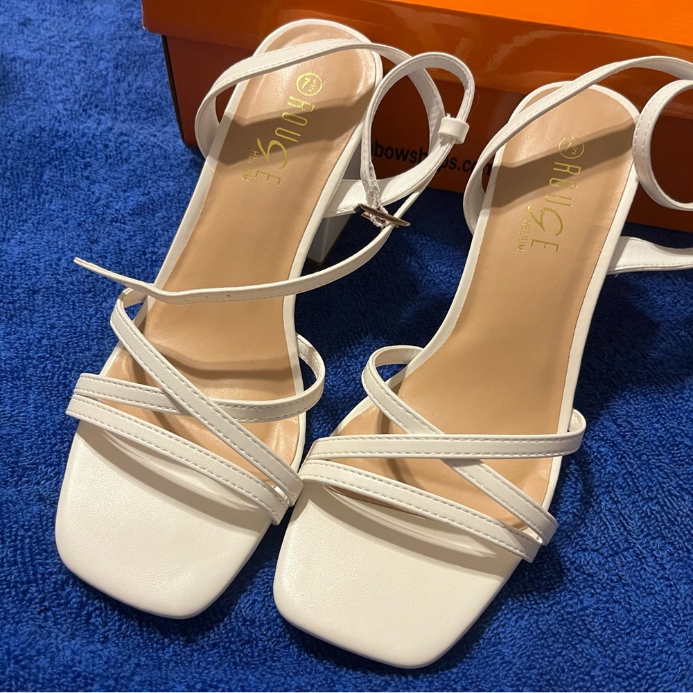 Brand new Rouge Women's White Strappy heels